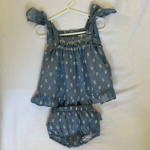 Polka Dot Blue Diaper Cover Accessories